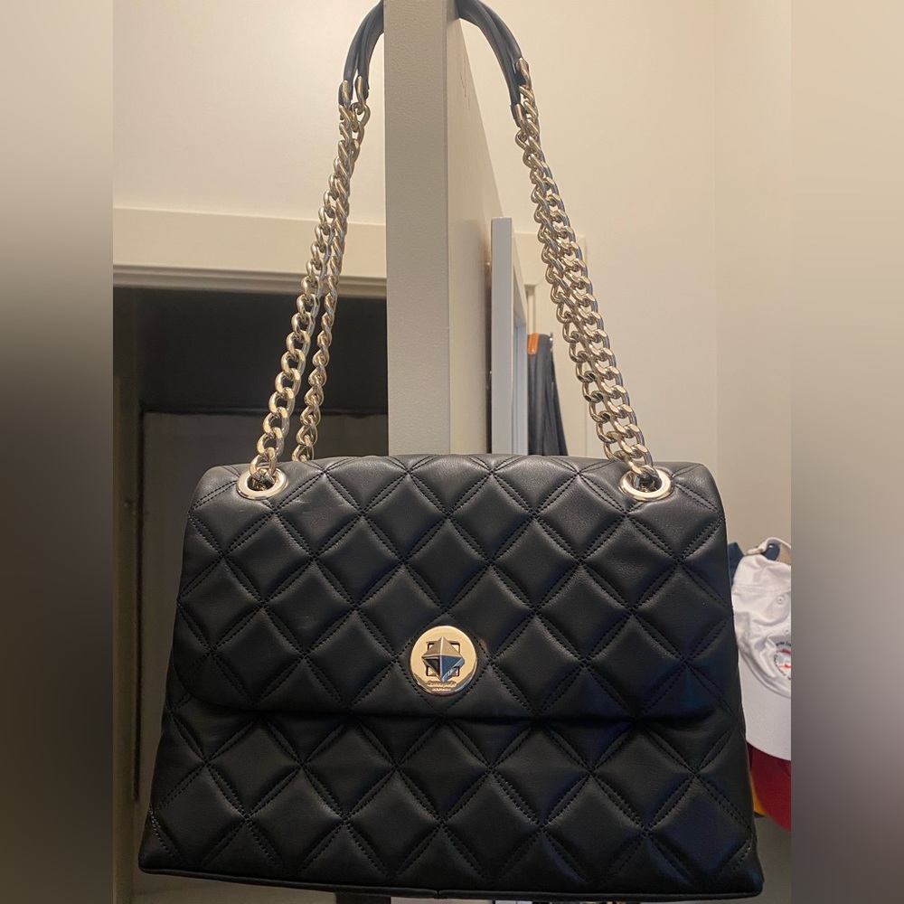 Kate Spade Black Quilted Shoulder Bag
